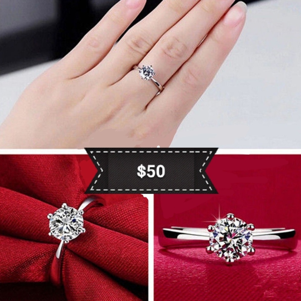 Size 7 Sterling silver CZ gorgeous ring